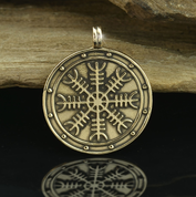 AEGISHJALMUR - HEAUME DE CRAINTE, PENDENTIF, BRONZE - INSPIRATION NORDIQUE ET VIKING