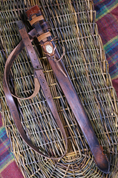LEATHER SCABBARD WITH SAAMI JEWEL - SWORD ACCESSORIES, SCABBARDS