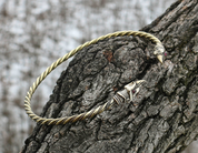 HUGINN AND MUNINN, VIKING TORC, BRASS - FORGED JEWELRY, TORCS, BRACELETS