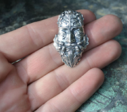 OAK GREEN MAN, STERLING SILVER PENDANT - PENDANTS