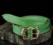 GREEN HISTORICAL BELT - CEINTURES EN CUIR