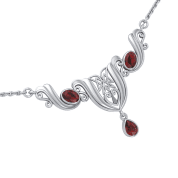 NECKLACE OF THE LADY OF THE COURT, SILVER, AG 925 - MYSTICA COLLECTION - SILVER NECKLACES
