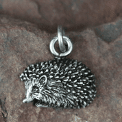 HEDGEHOG, ZINC PENDANT, ANTIQUE SILVER - ALL PENDANTS, OUR PRODUCTION