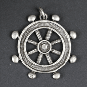 STEERING WHEEL, MASSIVE ZINC PENDANT, ANTIQUE SILVER - ALL PENDANTS, OUR PRODUCTION