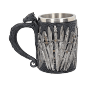 MEDIEVAL SWORD DRAGON TANKARD GOTHIC FANTASY MUG - MUGS, GOBLETS, SCARVES