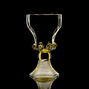 KING ARTHUR, LARGE MEDIEVAL GLASS GOBLETS - SET OF 2 - HISTORICAL GLASS