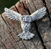 FLYING OWL, SILVER STERLING TALISMAN - PENDANTS