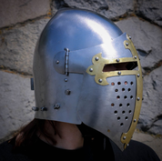 MEDIEVAL VISOR HELMET, COMBAT VERSION 2 MM - MEDIEVAL HELMETS