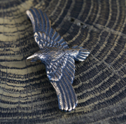 FLYING CROW - RAVEN PENDANT, BRONZE - BRONZE HISTORICAL JEWELS