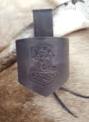 HORN HOLDER - THOR'S HAMMER, LEATHER - TRINKHÖRNER