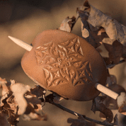 PLATAN, PINCE À CHEVEUX EN CUIR, MARRON - BIJOUX EN CUIR