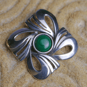 SELKIE, ART NOUVEAU COLLIER EN ARGENT, AG 925 MALACHITE - COLLECTION ART NOUVEAU