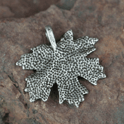 MAPLE LEAF, ZINC PENDANT, ANTIQUE SILVER - ALL PENDANTS, OUR PRODUCTION