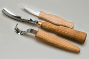 SPOON CARVING SET WITH GOUGE S14 - CISEAUX À SCULPTER FORGÉS