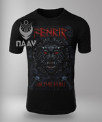 FENRIR ON THE HUNT RED, MEN'S VIKING T-SHIRT - HEIDNISCHE T-SHIRTS