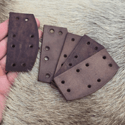 LEATHER SCALE, 1 PIECE, BROWN - LEATHER ARMOUR/GLOVES