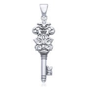 KEY OF KNOWLEDGE, SILVER PENDANT - PENDANTS