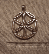 SUN FLOWER, BRONZE PENDANT - PENDANTS, NECKLACES