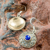 ISOLDA, LAPIS, BRONZE EARRINGS - EARRINGS - BRONZE