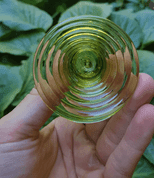 WHISKY GLASS FROM BOHEMIAN GREEN GLASS - RÉPLIQUES HISTORIQUES DE VERRE