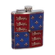 MEDIEVAL ENGLISH EDWARDIAN HERALDRY HIP FLASK 7OZ - MUGS, GOBLETS, SCARVES