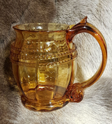 BEER GLASS AMBER HISTORICAL REPLICA - HISTORICAL GLASS
