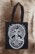 TREE OF LIFE, CLOTH BAG B-W - FASHION - LEATHER