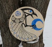 CELTIC CROW, SHAMANIC FRAME DRUM 40 CM - DRUMS, FLUTES