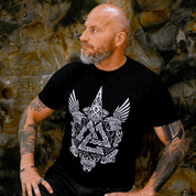 VALKNUT - VIKINSKÉ PÁNSKÉ ČB TRIČKO - T-SHIRTS PAÏENS