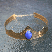 GRACIA - MEDIEVAL GOTHIC CROWN, MIDNIGHT BLUE GLASS - TIARAS, CROWNS