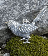 MÉSANGE CHARBONNIÈRE, PENDENTIF EN ARGENT - PENDENTIFS