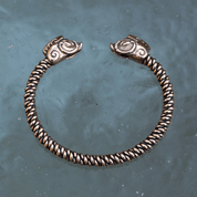 CELTIC BOAR, BRAIDED BRACELET, BRASS - FORGED JEWELRY, TORCS, BRACELETS