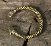 WOLF FENRIR, KNITTED BRASS BRACELET - BRONZE HISTORICAL JEWELS