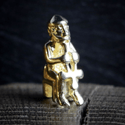THOR ON THE THRONE, GOLD PLATED PENDANT - BRONZE HISTORICAL JEWELS