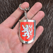 BOHEMIA, MEDIEVAL SHIELD, KEY RING, METAL, HANDMADE - KEYCHAINS