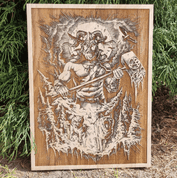 CHERNOBOG DÉCORATION MURALE, BOIS 30X40CM - STATUETTES, RELIEFS, COFFRES