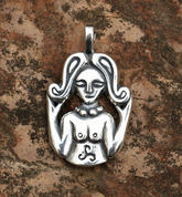 CELTIC GODDESS, SILVER PENDANT - ANHÄNGER - SCHMUCK, SILBER