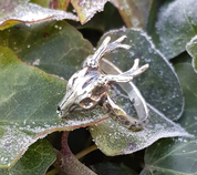 CERF - CRÂNE, BAGUE ARGENT - ANNEAUX