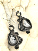 OHRRINGE - OBSIDIAN - SCHMUCK MIT STEINEN