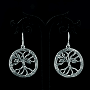 TREE - ARBOR, EARRINGS, SILVER - MYSTICA SILVER COLLECTION - EARRINGS