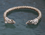 DREKI, VIKING BRASS BRACELET BRAIDED - VIKING, SLAVIC, CELTIC BRACELETS - BRONZE AND BRASS