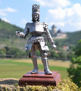 RUDOLF II, HOLY ROMAN EMPEROR, HISTORICAL TIN STATUE - LARGE - MINIATURES EN ÉTAIN