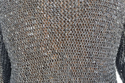 CHAINMAIL SHIRT - HAUBERK, RIVETED, 8 MM, SHORT SLEEVES, CHEST SIZE 150 CM - CHAIN MAIL ARMOUR