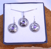 ANTICA ROMA, STERLING SILVER EARRINGS WITH A GEM - MYSTICA SILVER COLLECTION - EARRINGS