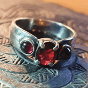 CITTADELLA, RING, GARNET, SILVER 925 - RINGS WITH GEMSTONES, SILVER