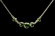 ELARA, MOLDAVITE, NECKLACE, SILVER - MOLDAVITES, CZECH