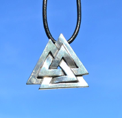 VALKNUT, WIKINGER-ANHÄNGER AUS SILBER, AG 925 - ANHÄNGER - SCHMUCK, SILBER