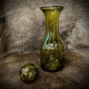 WHISKEY GLASS SET, 2+1, GREEN FORREST GLASS - HISTORICAL GLASS