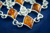 REGINA, AMBER, NECKLACE, STERLING SILVER - AMBER JEWELRY