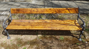 ART NOUVEAU PARK BENCH - FORGED IRON HOME ACCESSORIES